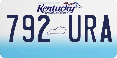 KY license plate 792URA