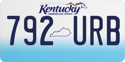 KY license plate 792URB