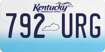 KY license plate 792URG