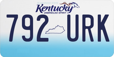KY license plate 792URK