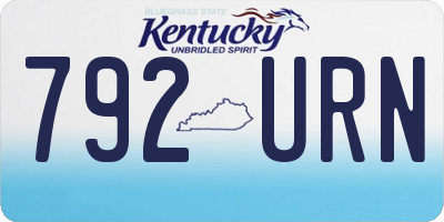 KY license plate 792URN