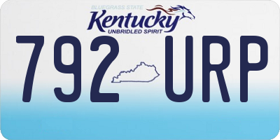KY license plate 792URP