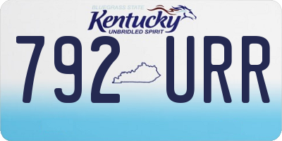 KY license plate 792URR