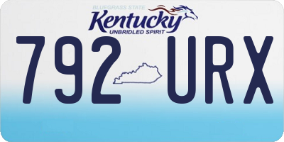 KY license plate 792URX