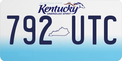 KY license plate 792UTC
