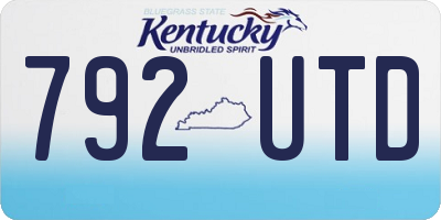 KY license plate 792UTD