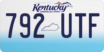 KY license plate 792UTF