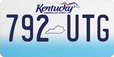 KY license plate 792UTG