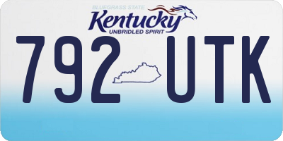 KY license plate 792UTK