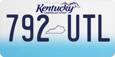 KY license plate 792UTL
