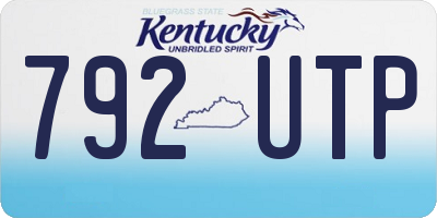KY license plate 792UTP
