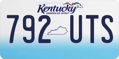 KY license plate 792UTS