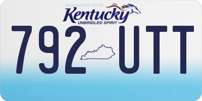 KY license plate 792UTT
