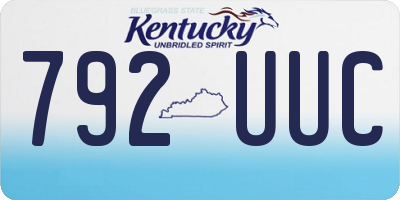 KY license plate 792UUC