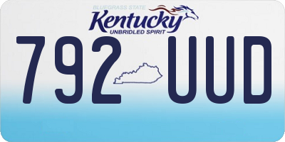 KY license plate 792UUD