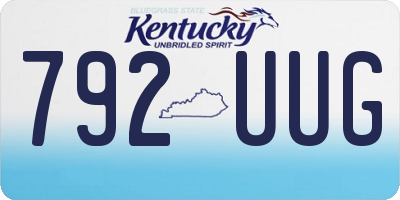 KY license plate 792UUG