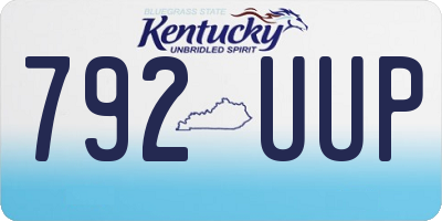 KY license plate 792UUP
