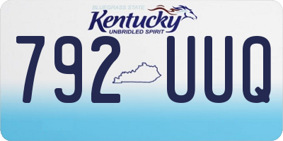 KY license plate 792UUQ
