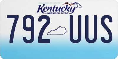 KY license plate 792UUS
