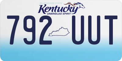 KY license plate 792UUT