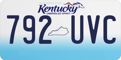 KY license plate 792UVC