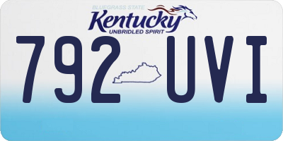 KY license plate 792UVI