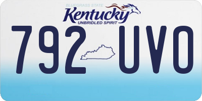 KY license plate 792UVO