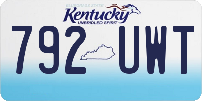KY license plate 792UWT