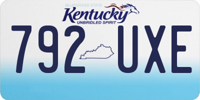 KY license plate 792UXE