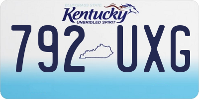 KY license plate 792UXG