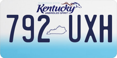 KY license plate 792UXH