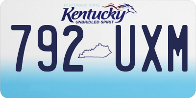 KY license plate 792UXM