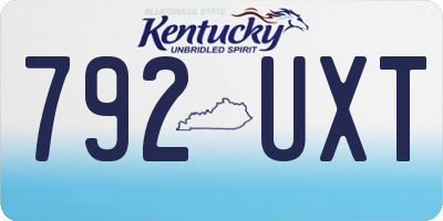 KY license plate 792UXT