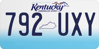 KY license plate 792UXY