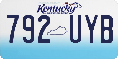 KY license plate 792UYB