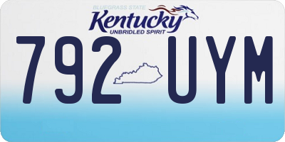 KY license plate 792UYM