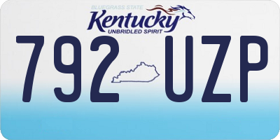 KY license plate 792UZP