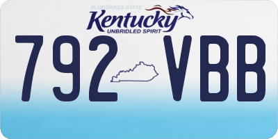 KY license plate 792VBB