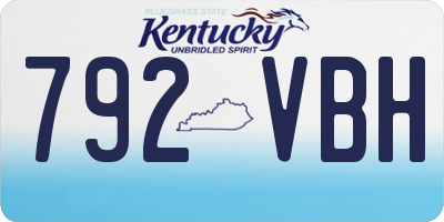 KY license plate 792VBH