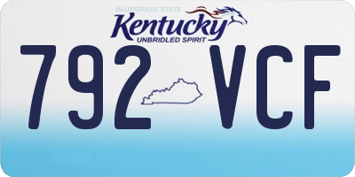 KY license plate 792VCF