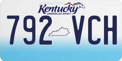 KY license plate 792VCH