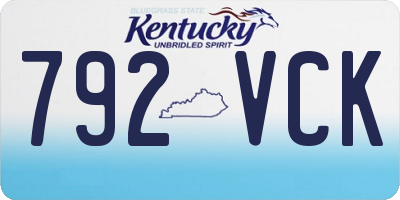 KY license plate 792VCK
