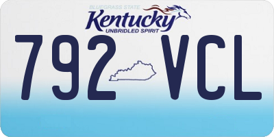KY license plate 792VCL
