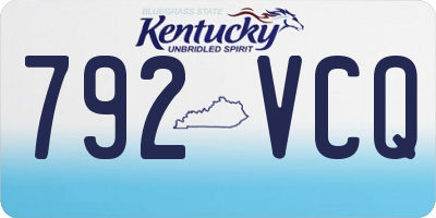KY license plate 792VCQ