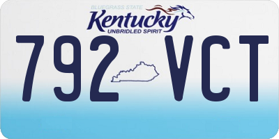 KY license plate 792VCT