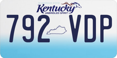 KY license plate 792VDP