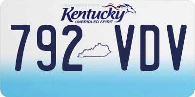 KY license plate 792VDV