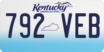 KY license plate 792VEB