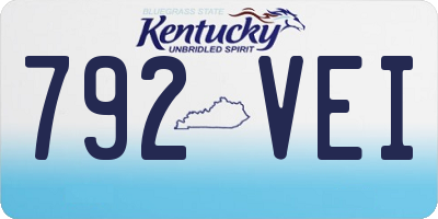 KY license plate 792VEI