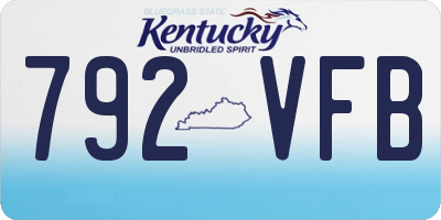 KY license plate 792VFB